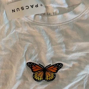 Brandy Melville butterfly tee one size